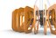 Blades Chandelier Laser Cut lamp