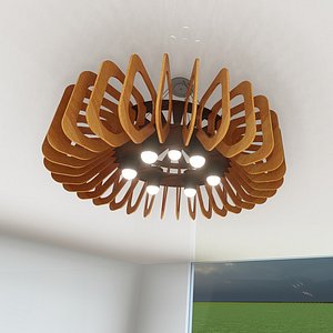 3D Blades Chandelier Laser Cut lamp