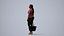 00310Theresia020 - Femme noire adulte attendant dans un lieu public avec un sac, tenue d'automne