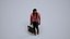 00310Theresia020 - Femme noire adulte attendant dans un lieu public avec un sac, tenue d'automne