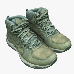 hiking boots shoes 3D model
