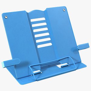3D Adjustable Metal Book Stand Blue model