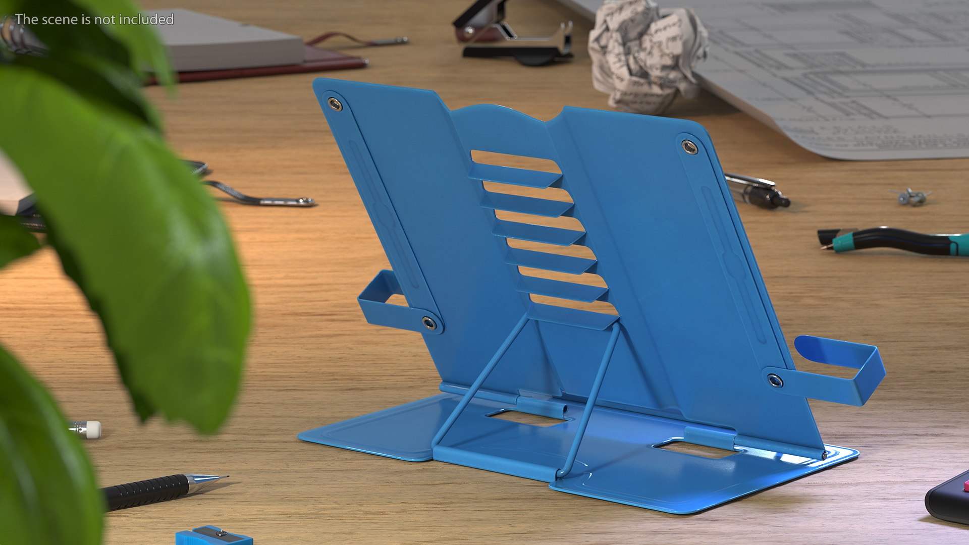 3D Adjustable Metal Book Stand Blue model - TurboSquid 1833306
