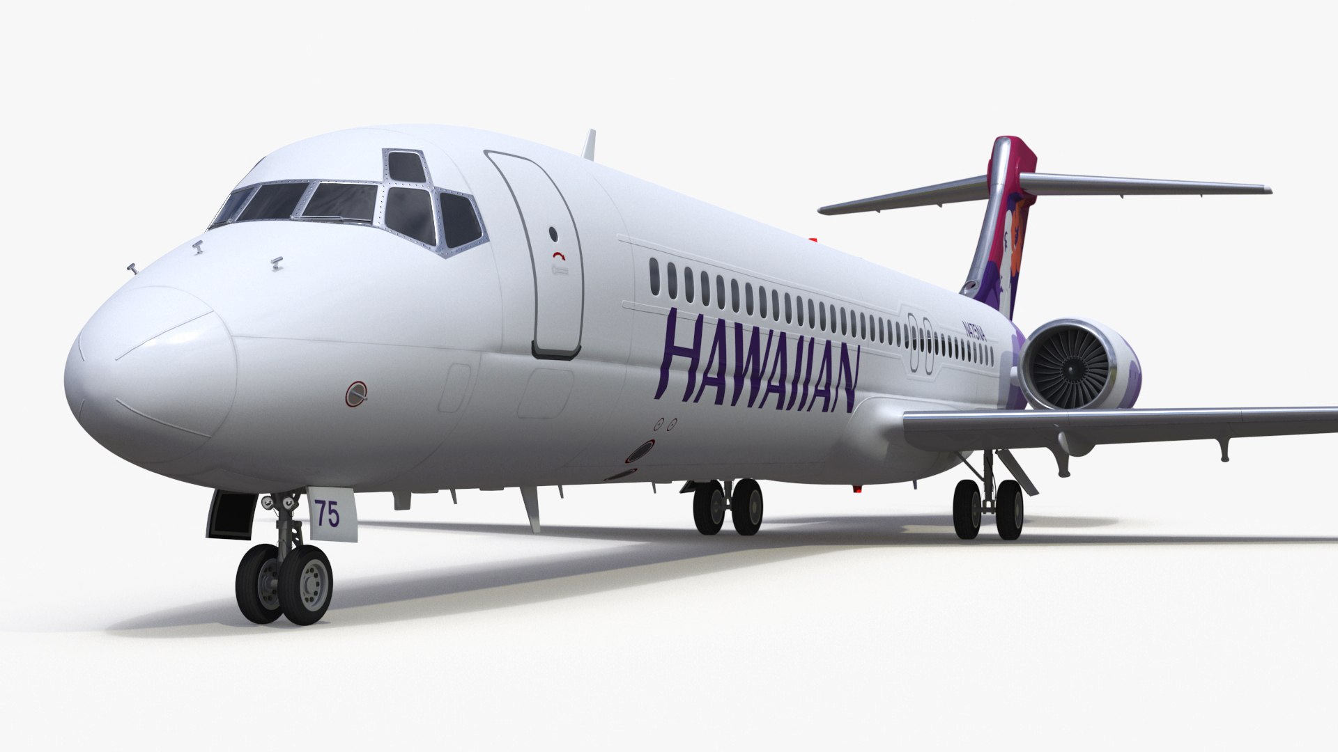 Hawaiian Boeing 717-200 Airlines Aircraft 3D model preview