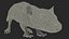 Running White Rat Fur Animated Rigged
