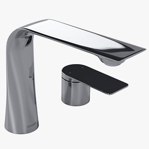 3D Duravit D1 2 Hole Basin Mixer M