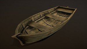 3D wooden boat model