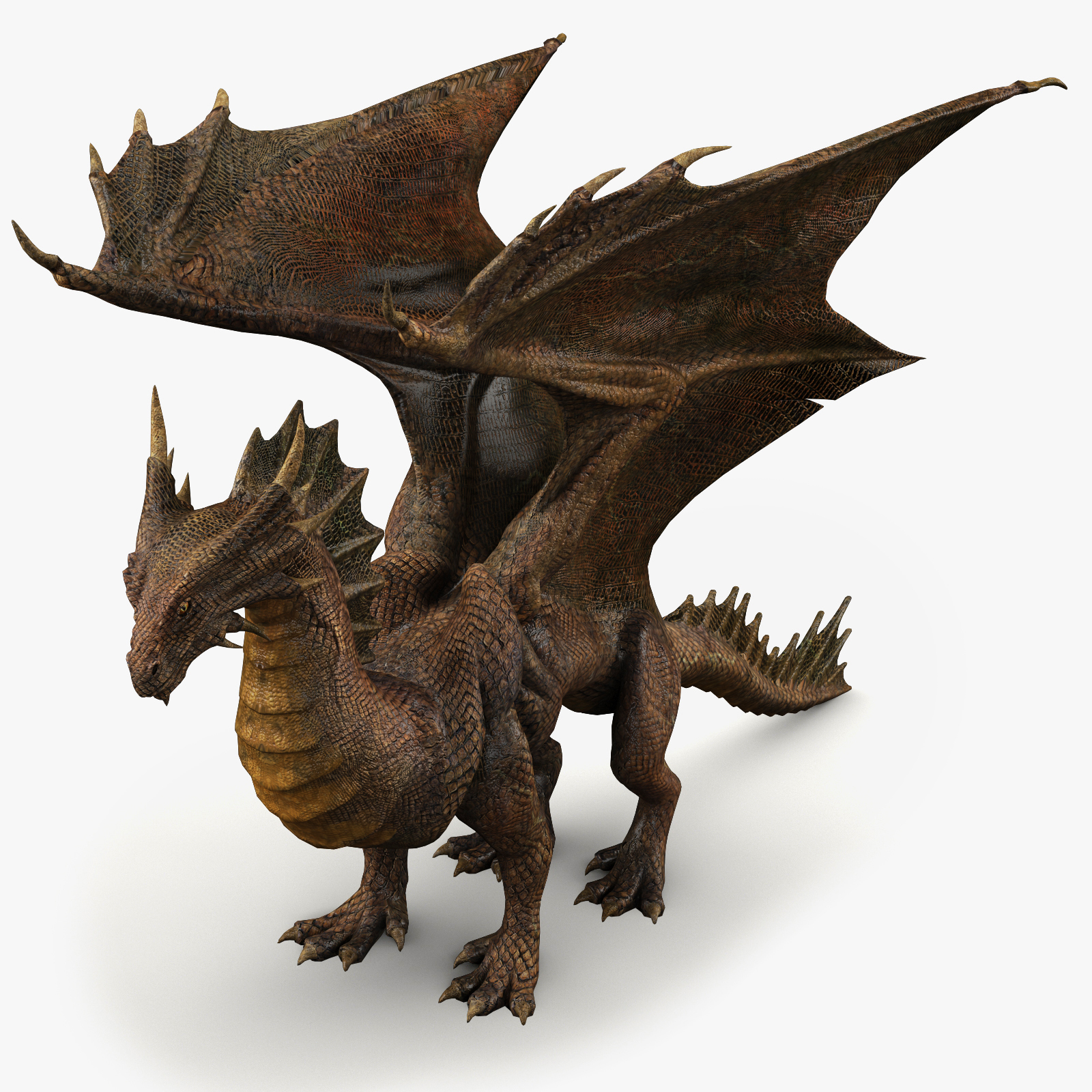 copper dragon 3d model