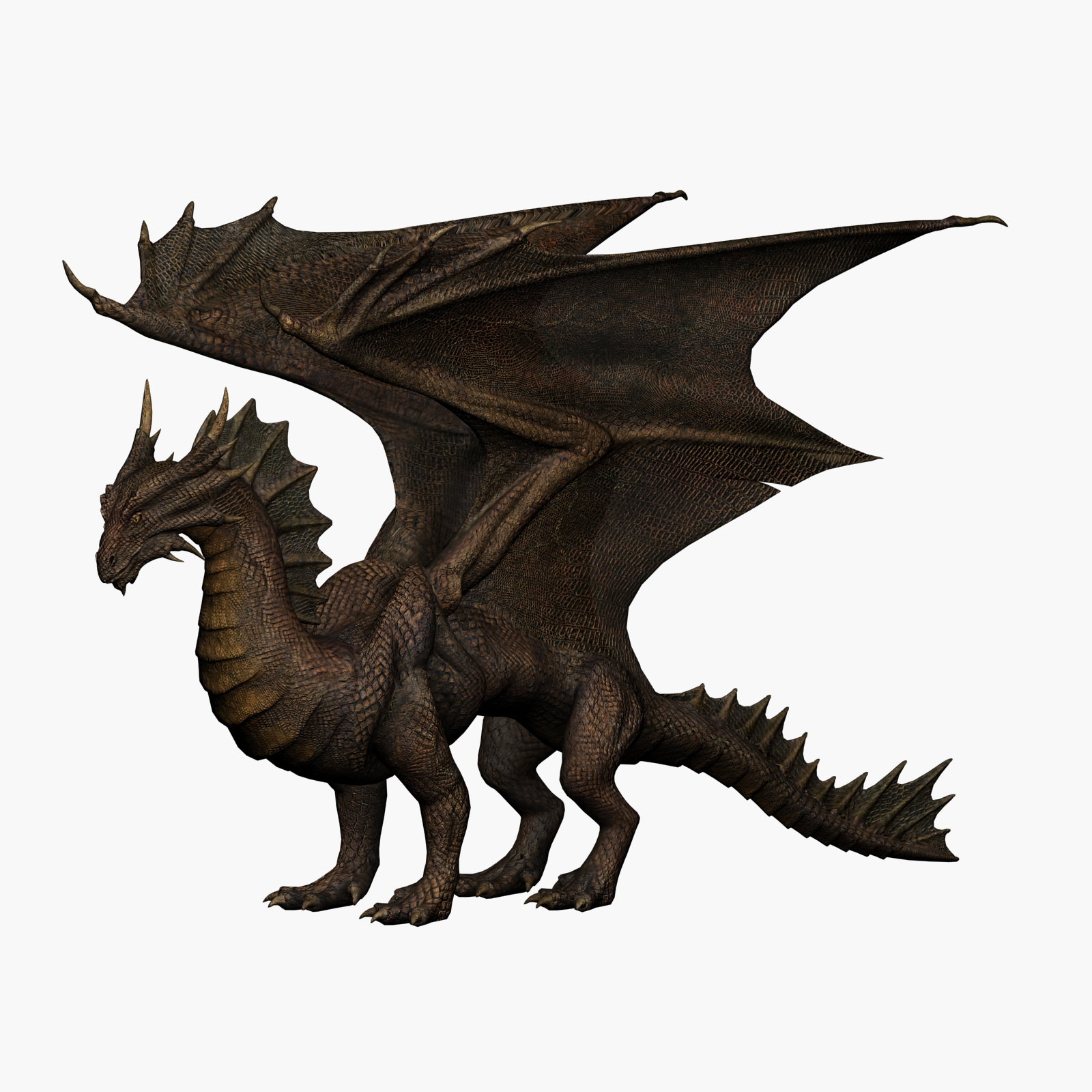 copper dragon 3d model