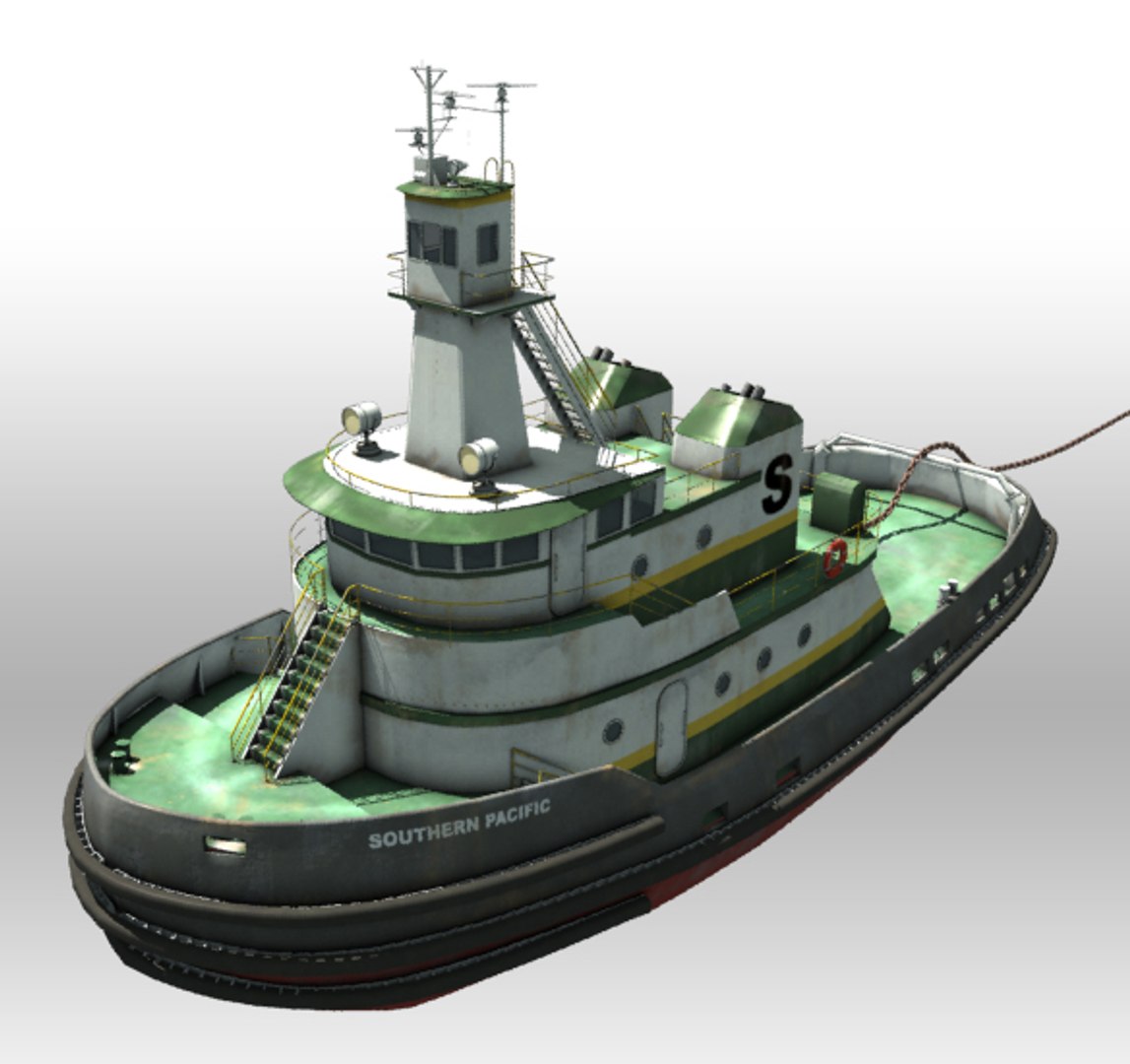 3ds Max Tug Boat