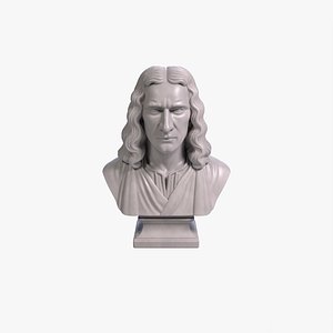 Isaac Newton Bust Scientific Visionary 3D Printable STL File 3D model