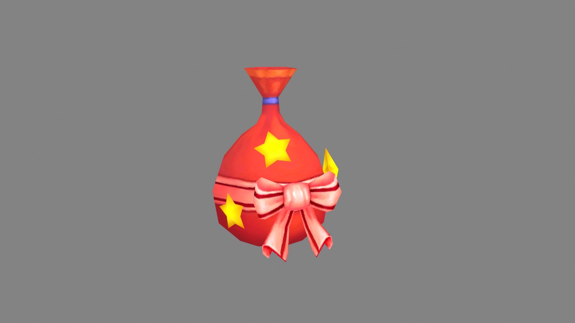 3D Model Cartoon Red Gift Bag Low-poly 3D Model - TurboSquid 1960674