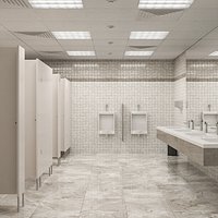 Public Bathroom Interior Scene