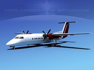 dhc-8 q300 3d model