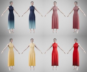 3D Dress 56 Gradient Colors With Design 5