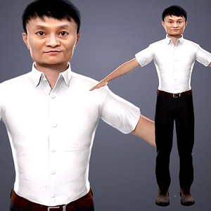 Jack Ma  founder of Alibaba 3D model
