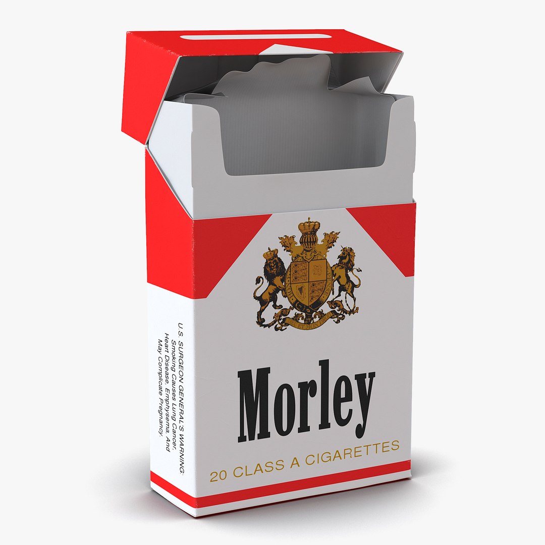 Opened Cigarettes Pack Morley 2 3D model preview