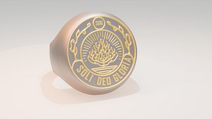 Soli Deo Gloria Ring 6 sizes 3D model
