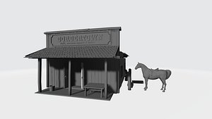 3D model wild west shop
