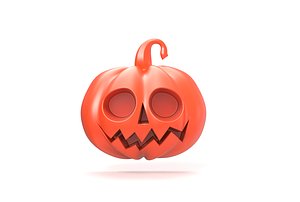 3D Halloween Pumpkin badge