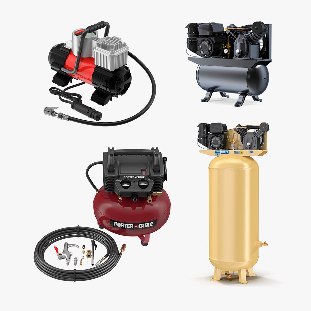 Electric Air Compressors Collection 2 3D model preview