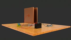 3D Charging and Discharging of Capacitor