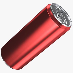 Red Aluminum Can 3D model