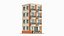 Modello 3D low poly di un edificio residenziale in stile cartone animato 03
