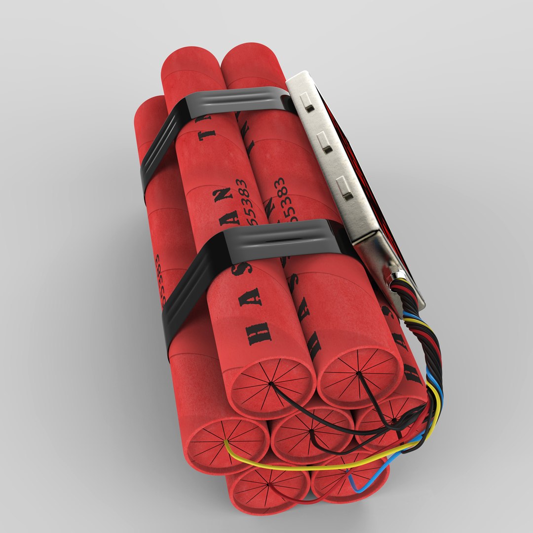 bomb timer time 3d model