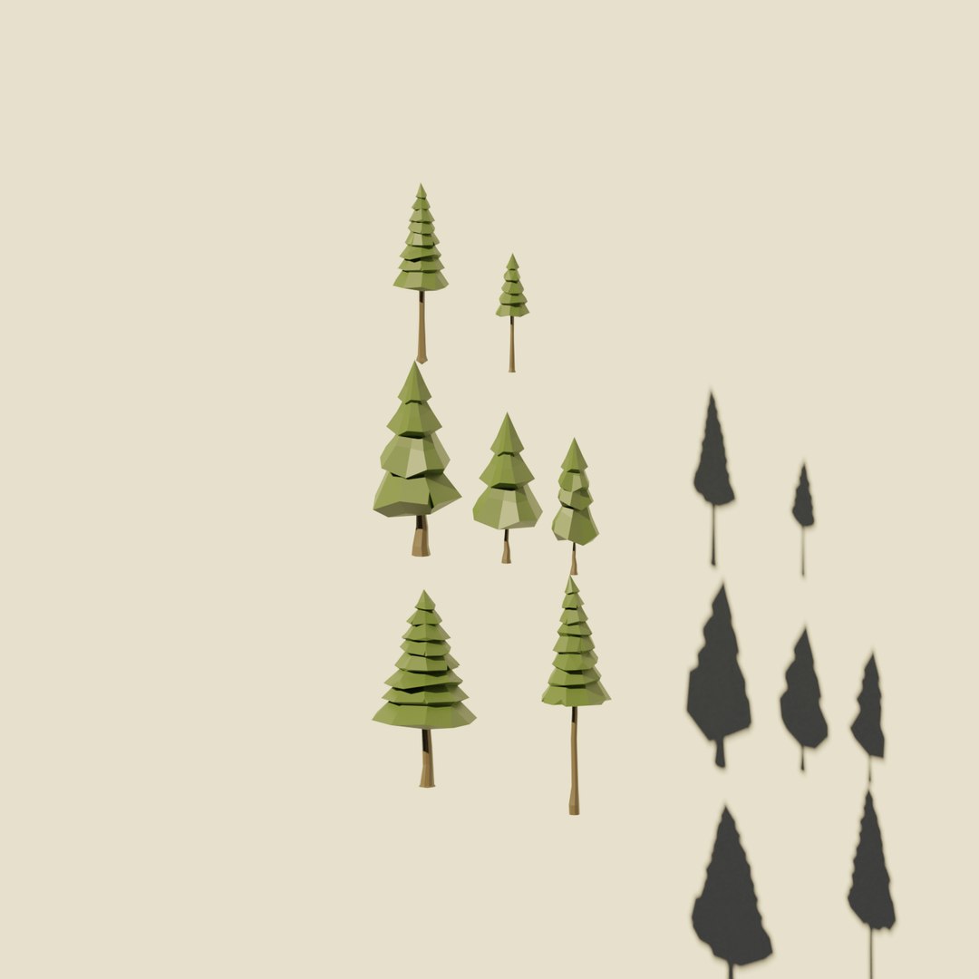 Low Poly Simple Trees Model - TurboSquid 2064865