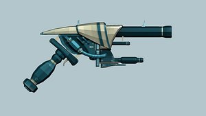 3D model gun sci-fi sci