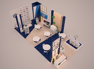 Medical And Pharmaceutical Exhibition Stall 3D model