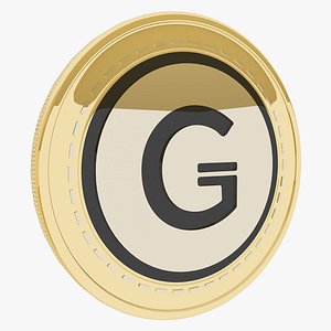 Global Currency Reserve Cryptocurrency Gold Coin 3D model