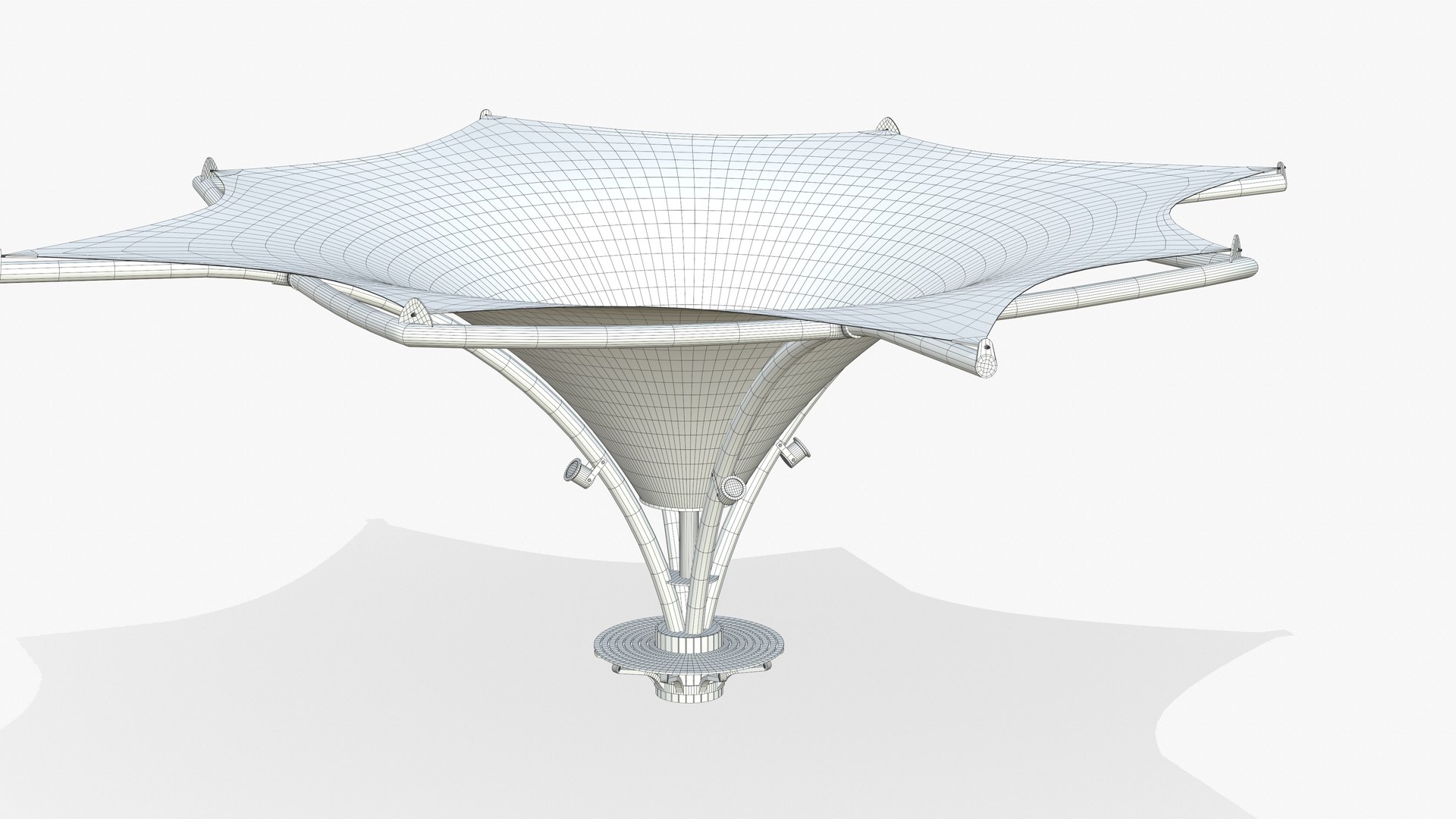 3D Model Tensile Umbrella Structures - TurboSquid 1827184
