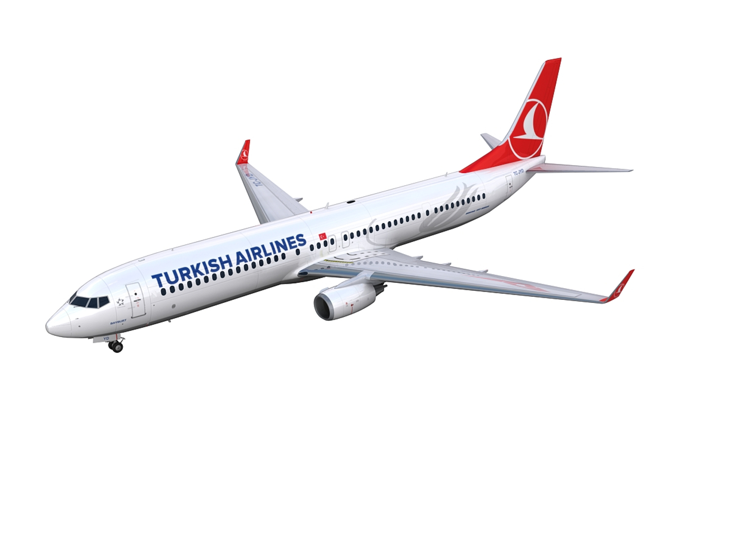 aircraft turkish airlines 3d max