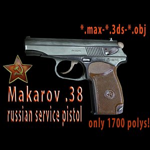 3d pistols serve 3d-model russian makarov model
