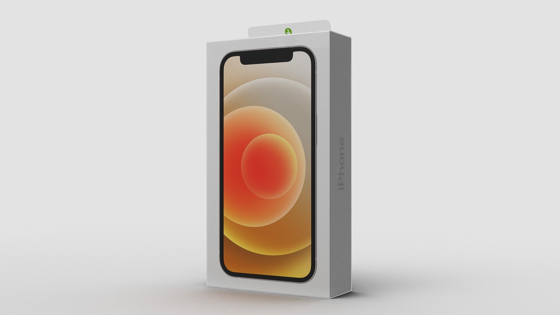 iPhone 12 mini Box White 3D model preview