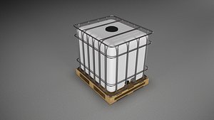 Low Poly Liquid Tank Container 3D model