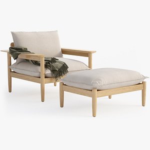 Terassi Lounge Chair  Ottoman