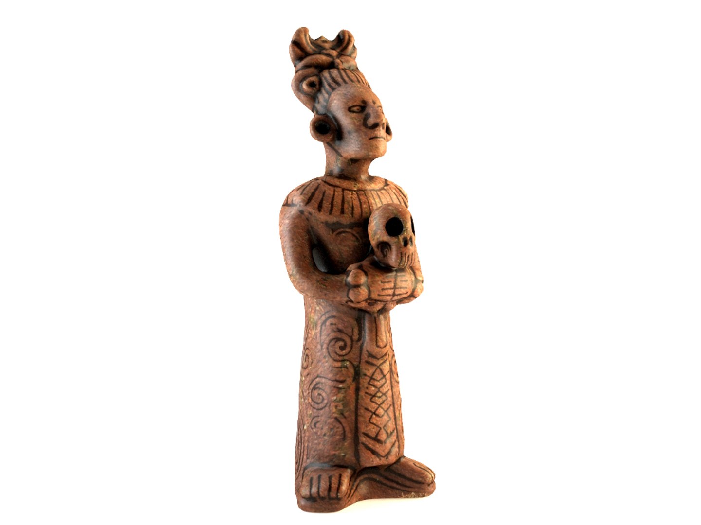 3ds max decorative mayan priest replica