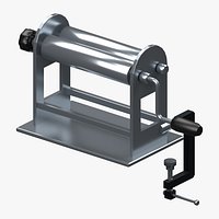 Manual Pasta Sheet Roller with Crank and Table Clamp