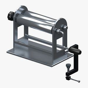 Manual Pasta Sheet Roller with Crank and Table Clamp