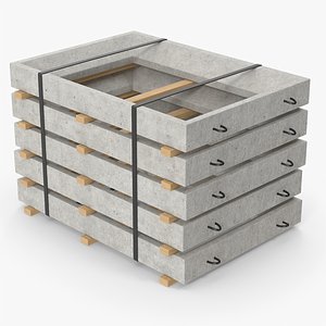 Stack Of Concrete Window Panels model
