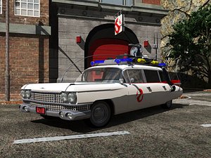 3d ghostbusters ecto 1 model