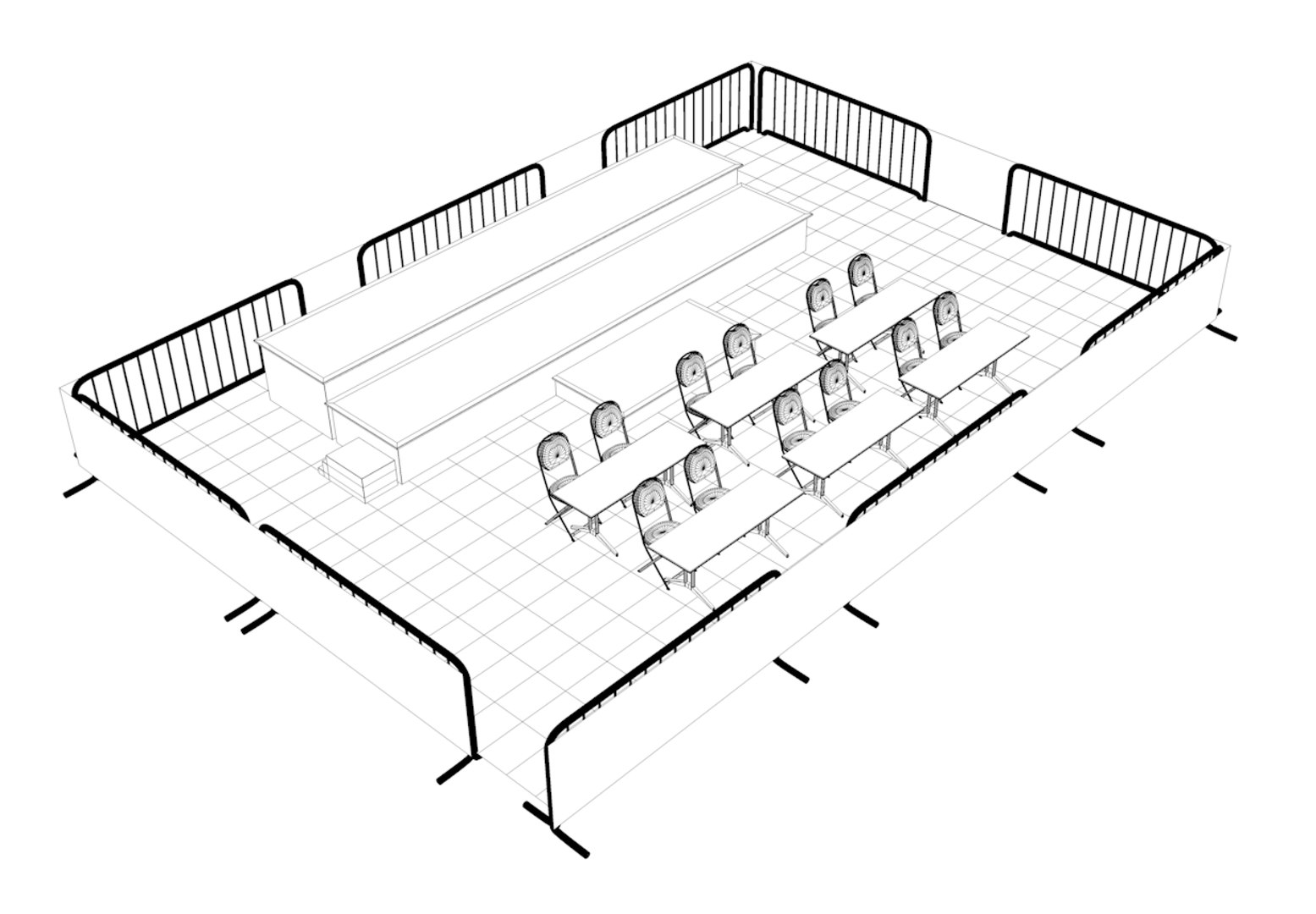 Press Risers 3D Model - TurboSquid 1399322