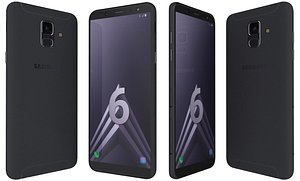 samsung galaxy a6 black 3D model