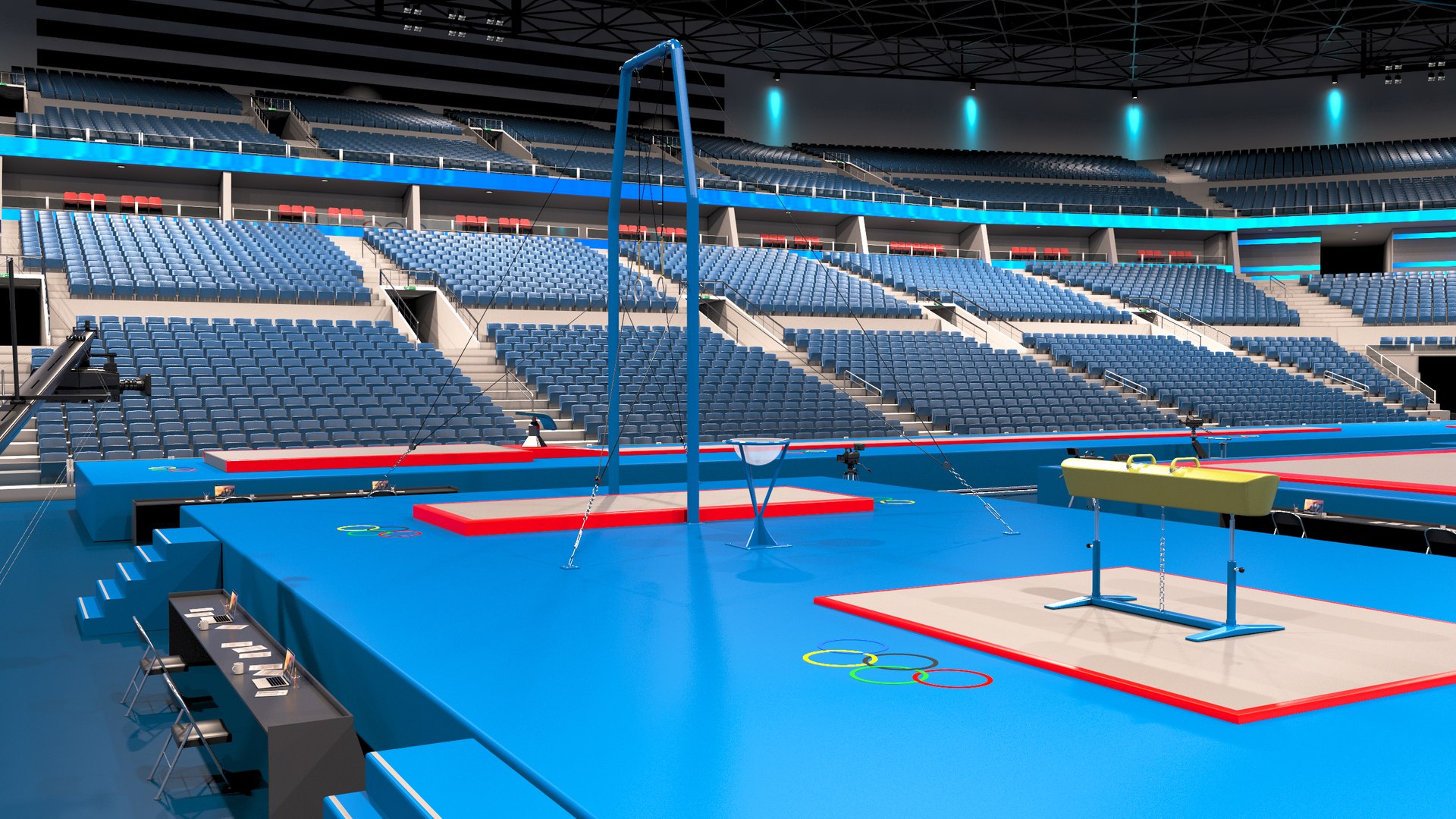 Gymnastics Arena 3D model https://p.turbosquid.com/ts-thumb/au/43lQfU/AB/gymnasticsarena13/jpg/1652734792/1920x1080/fit_q87/877559443ac08035b60e9febb7a5e36e135c8ea7/gymnasticsarena13.jpg