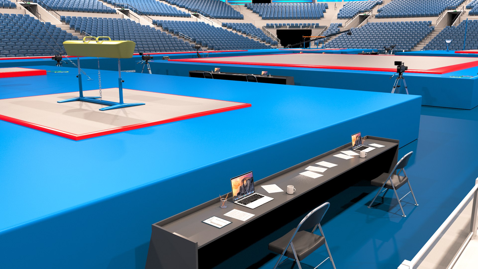 Gymnastics Arena 3D model https://p.turbosquid.com/ts-thumb/au/43lQfU/cZ/gymnasticsarena14/jpg/1652734923/1920x1080/fit_q87/f3d920ebe3bed564609f251b352c0e8674259131/gymnasticsarena14.jpg