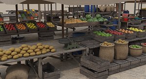 Low Poly Medieval Market