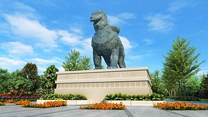 Cangzhou Iron Lion Chinese Cultural Heritage Sculpture 3D model